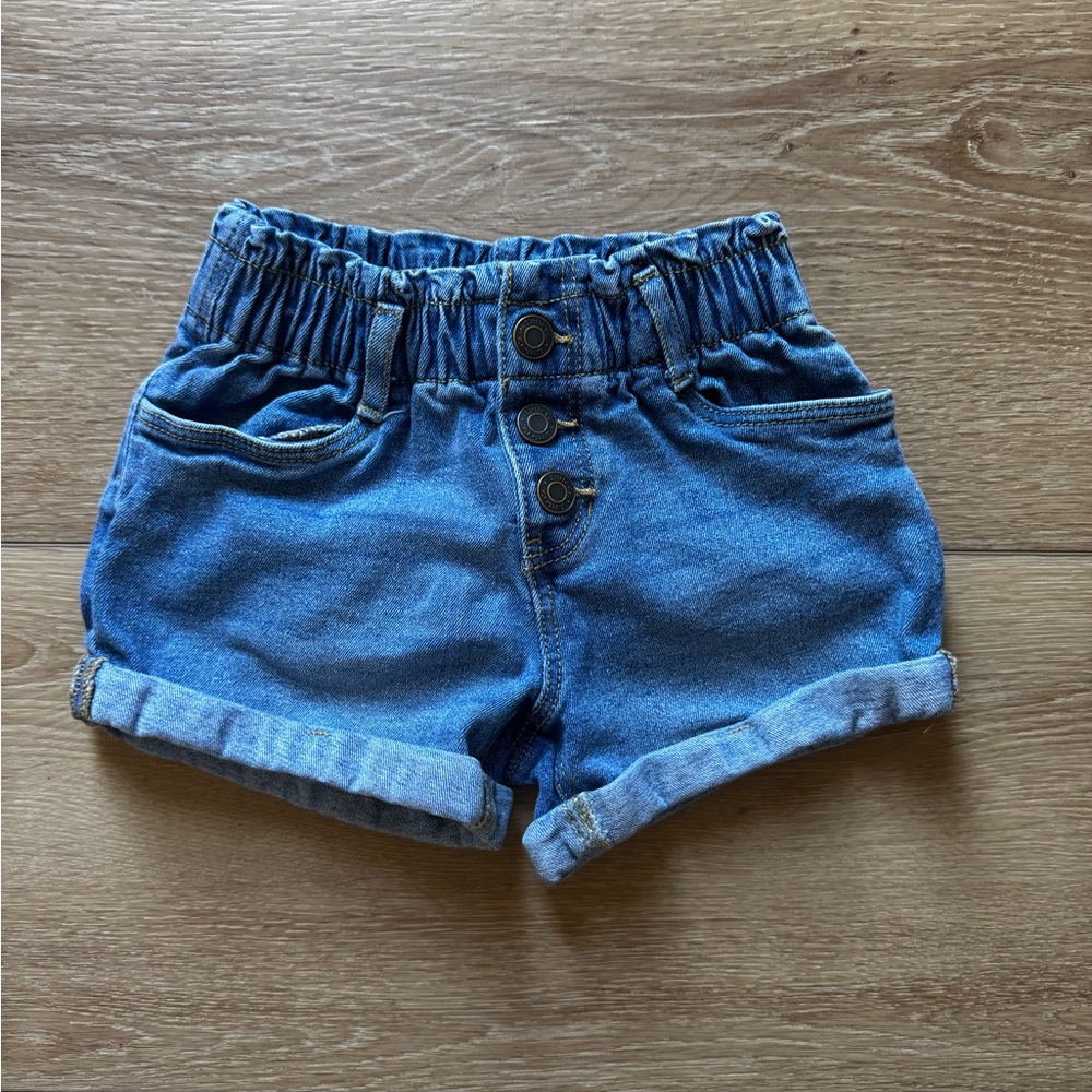 LC Lauren Conrad Blue Shorts with Elastic Waistband and Rolled Hem